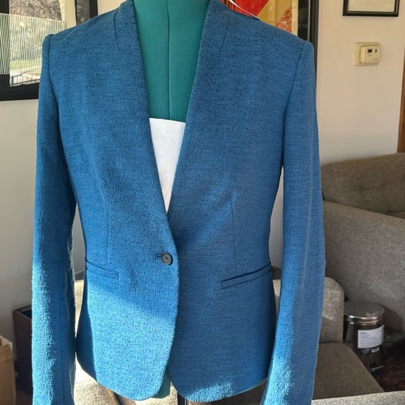 NWT Teal Ann Taylor Loft Blazer Jacket Size 0 XS - Picture 1 of 6